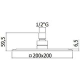Paffoni ZSOF095CR Tuš glava kockasta 200x200 mm | Eponuda.com