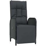 7-dijelni vrtni blagovaonski set s jastucima crni od poliratana | shoptok.hr