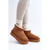 Boto Fashionable Suede Low Snow Boots Camel Nucca | Shoptok.si