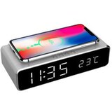 Digitalni sat sa wireless bežičnim punjačem za mobitel GEMBIRD, silver, DAC-WPC-01-S | Eponuda.ba