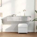 vidaXL Stenska polica s predali betonsko siv 100x36x19 cm inž. les Cene