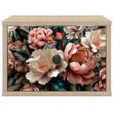  Wall-mounted noćni ormarić BORNE 2 kom. Hrast sonoma - Hrast sonoma Print lagane peonije 2 | shoptok.hr