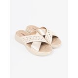 Shelvt Light beige platform flip-flops | Shoptok.si