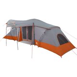  Družinski šotor z okni, kupola siva in oranžna za 6 oseb, vodoodporen, (22012583) | Shoptok.si