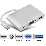 Kettz adapter konverter usb 3.1 tip c-usb 3.0/VGA/USB tip c pd UVA-23 | ePonuda.com