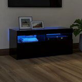 The Living Store TV omarica z LED lučkami črna 90x35x40 cm - TV Omarica, (21375958) Cene