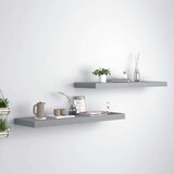 vidaXL Stenske police 2 kosa sive 80x23,5x3,8 cm MDF Cene