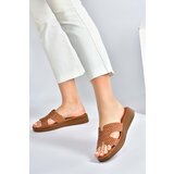 Fox Shoes Women's Slippers with Tan Genuine Leather Cene