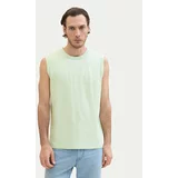 Tom Tailor Majica brez rokavov 1041815 Zelena Regular Fit