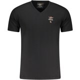 Aeronautica Militare Crna muška majica s V-izrezom | shoptok.hr