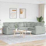  Modularna sofa s jastucima, baršunasta, svijetlosiva | shoptok.hr