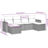  6-dijelni set vrtnih sofa od poliratana s jastucima svjetlosivi | shoptok.hr