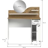MID.YOU Kozmetična Miza Vanity, Bela, Barva Hrasta | Shoptok.si