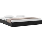  Otomanski krevet s pohranom Crna 200 x 200 cm Lažna koža | shoptok.hr