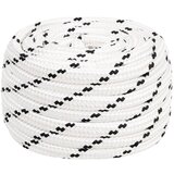 vidaXL Pletena vrv za čoln bela 20 mm x 100 m poliester Cene