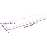 Stolna ploča svjetlosmeđa 160x40x(2-4) cm obrađena hrastovina | shoptok.hr