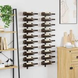  Zidni stalci za vino za 20 boca 2 kom crni metalni | shoptok.hr