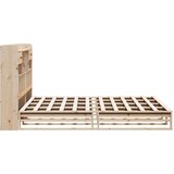  Knjižna postelja brez vzmetnice 200x200 cm trdna borovina | Shoptok.si