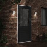 Vanjska zidna svjetiljka srebrna od nehrđajućeg čelika 9.5 x 7.5 x 15 cm | shoptok.hr