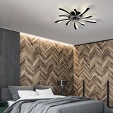  Brilagi-LED Prigušiva svetiljka sa ventilatorom LED/50W/230V 3000-6500K crna + daljinski upravljač | Eponuda.com