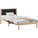 vidaXL Krevetni okvir s tapiciranim uzglavljem Crna 100 x 200 cm | shoptok.hr