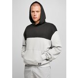 Urban Classics Upper Block Hoody Light Asphalt/Black Cene