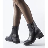 Gemre Black insulated ankle boots with rhinestones Insignia | shoptok.hr