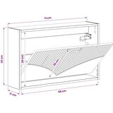  Ormar za cipele na zidu HOORN 71 x 17 x 43 cm Konstruirano drvo - Crna | shoptok.hr