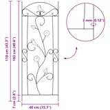  Vrtna Ograda 3 pcs Zelena 110 x 40 cm Čelik | Eponuda.com