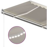 Tenda na ručno uvlačenje s LED svjetlima 3 5 x 2 5 m krem | shoptok.hr