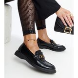 Gemre Black Loafers with Laurel Buckle cijene