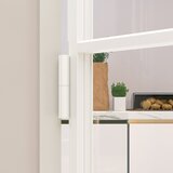 Sobna vrata bijela 102x201,5 cm kaljeno staklo i aluminij tanka | Eponuda.ba