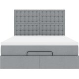 vidaXL otomanski krevet s madracem&led svijetlosivi 140x190 cm tkanine | shoptok.hr