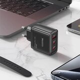  Zidni punjač Yesido YC144C 65W 3.25A 1 x USB-A - 2 x USB-C s USB-C kabelom crni | Shoptok.si