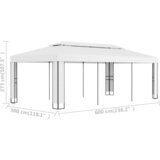  Sjenica s dvostrukim krovom 3 x 6 m bijela | shoptok.hr