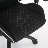 BIT FORCE KHAN F-2D igraća stolica s potpornim jastučićima, tkanina, 2D naslon za ruke, nosivost 150kg, crno/bijela | shoptok.hr