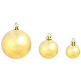 Set božićnih kuglica 100 komada 3/4/6 cm zlatni | shoptok.hr