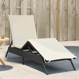Maison Chic Ležalnik - Sončna ležalnik z blazino črn poli ratan, (22043319) | Shoptok.si