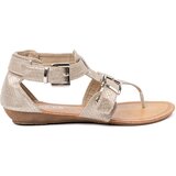 Shelvt Light beige sandals with a snakeskin motif Cijene