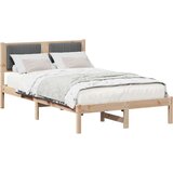 vidaXL Posteljni okvir z oblazinjenim vzglavjem z vzglavjem Temno siva | Shoptok.si