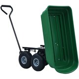 vidaXL Vrtna nagibna ručna kolica 300 kg 75 L zelena | shoptok.hr