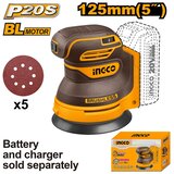 Ingco Brusilica vibraciona AKU 20V 125mm bez baterije CROSLI2002 Cijene
