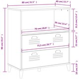  Regal za knjige VIKEN crni 80 x 40 x 90 cm konstruirano drvo | shoptok.hr