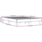  Okvir za krevet crni 150x200 cm konstruirano drvo i metal | shoptok.hr
