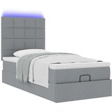 vidaXL otomanski okvir kreveta s madraca svijetlosivi 80x200cm tkanine | shoptok.hr