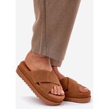 Boto Women&#039;s Platform Sandals With Intertwined Straps Camel Rinasara | ePonuda.com