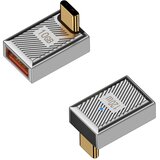 INF USB A ženski na USB-C moški adapter, pravi kot, 120 W, aluminijasta zlitina, (5000291495) | Shoptok.si