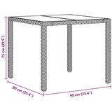  3-delni vrtný jedilni set s blazinami siva poli ratan, (22015282) | Shoptok.si
