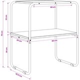  Konzolna stolica Dimljeni hrast 80 x 42,5 x 70 cm | shoptok.hr