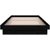  Posteljni okvir črn iz trdnega lesa 100x200 cm, (20646164) | Shoptok.si
